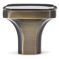 Transitional Knob, 1-3/8" x 1-3/8", Antique English alt 0