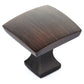 Transitional Knob, 1-5/16" x 1-5/16", Brushed Oil-Rubbed Bronze alt 0