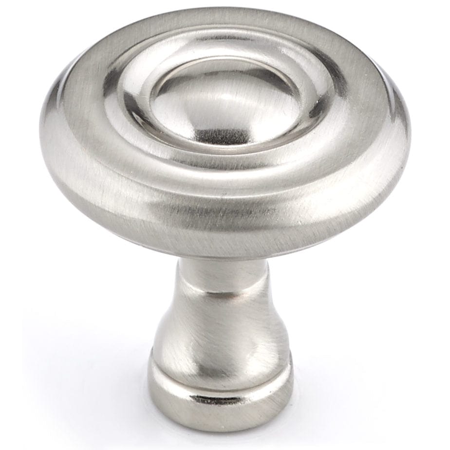 Traditional Knob, 1-1/4" D, Brushed Nickel alt 0