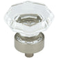 Eclectic Knob, 1-3/8" D, Brushed Nickel, Clear alt 0