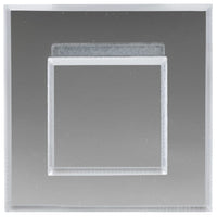 Contemporary Knob, 1-25/32" x 1-25/32", Transparent, Mirror Effect alt 0