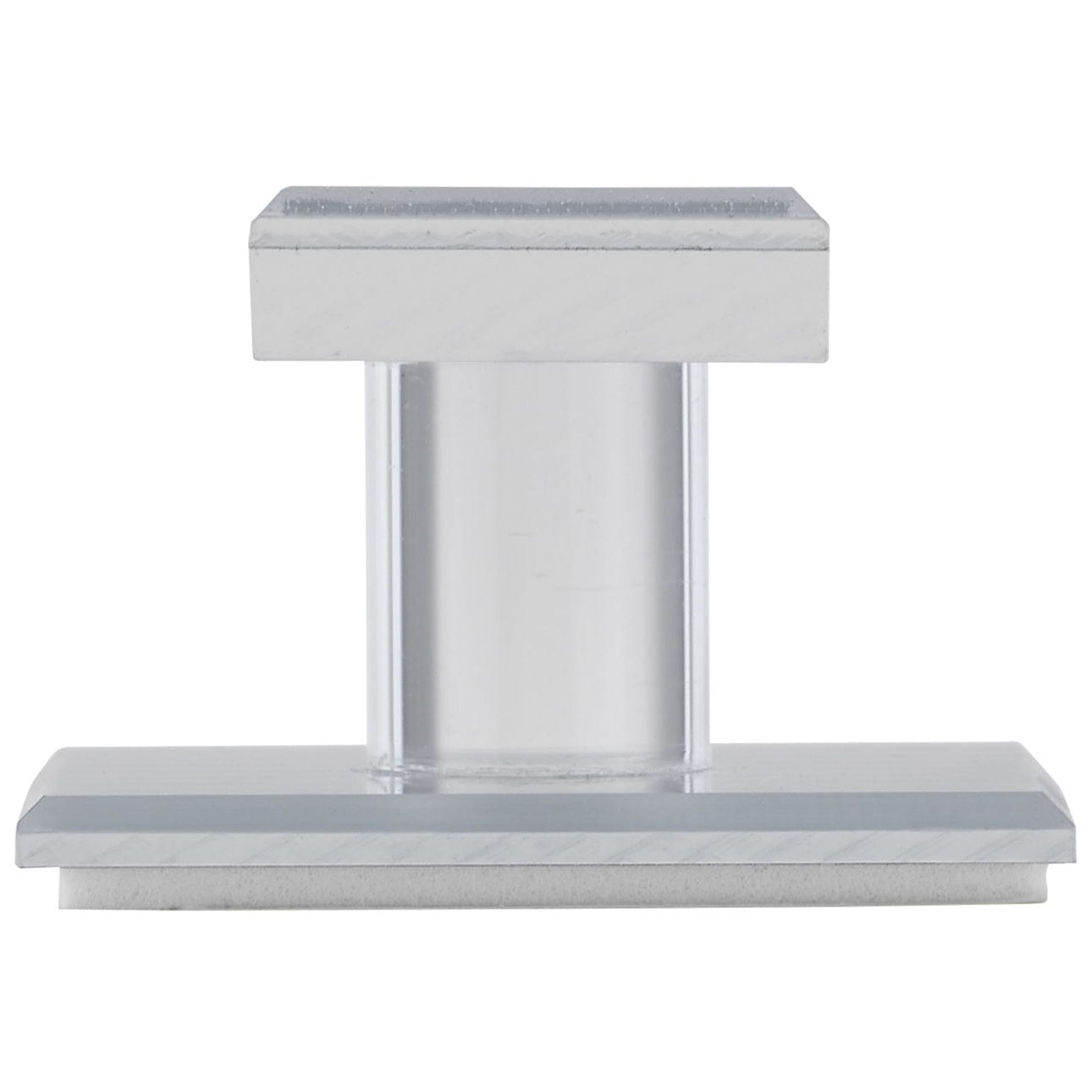 Contemporary Knob, 1-25/32" x 1-25/32", Transparent, Mirror Effect alt 0