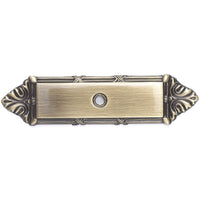 Traditional Backplate for Knob, 4-3/16" x 1-3/32", Antique English alt 0
