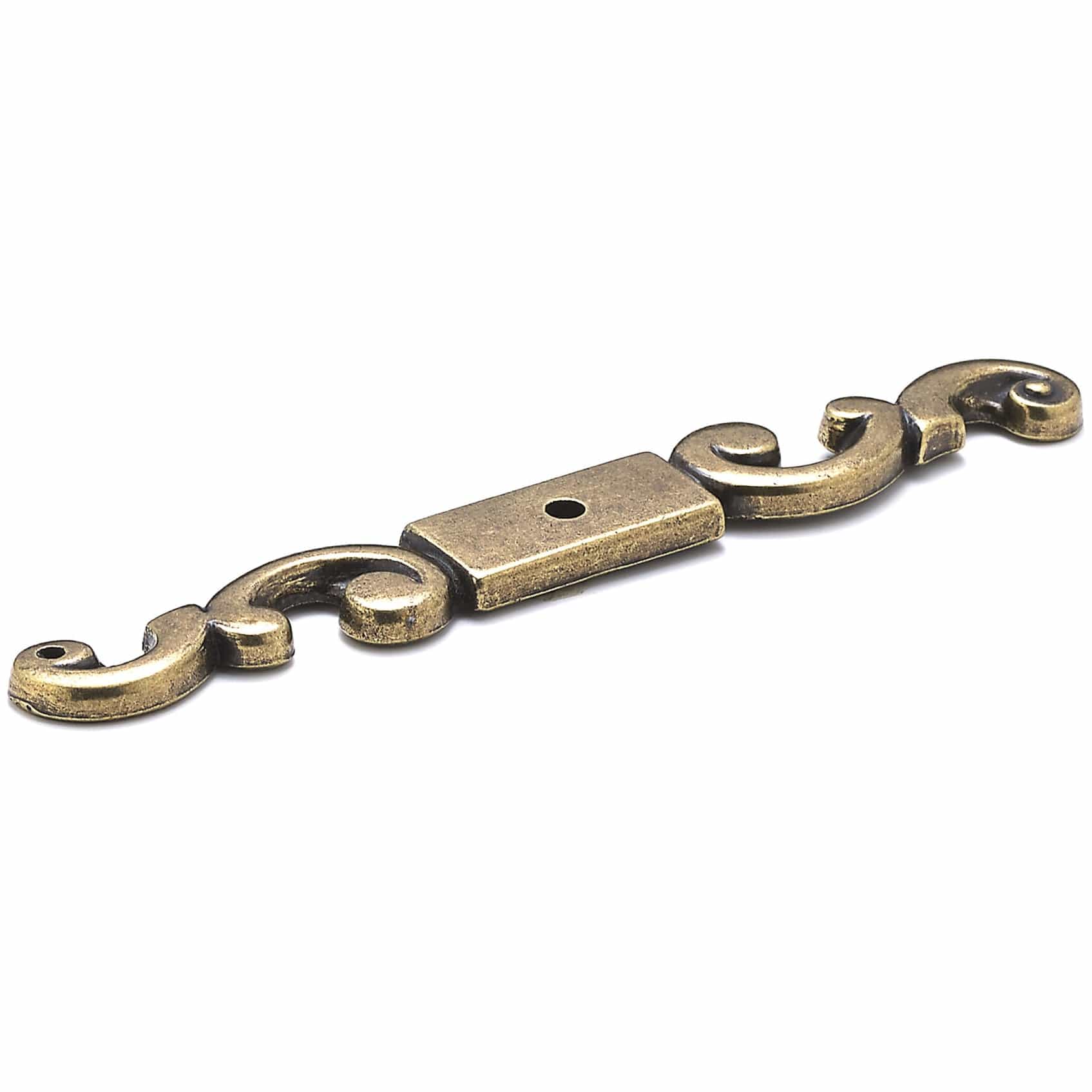 Traditional Backplate for Knob, 5-1/4" x 5/8", Burnished Brass alt 0