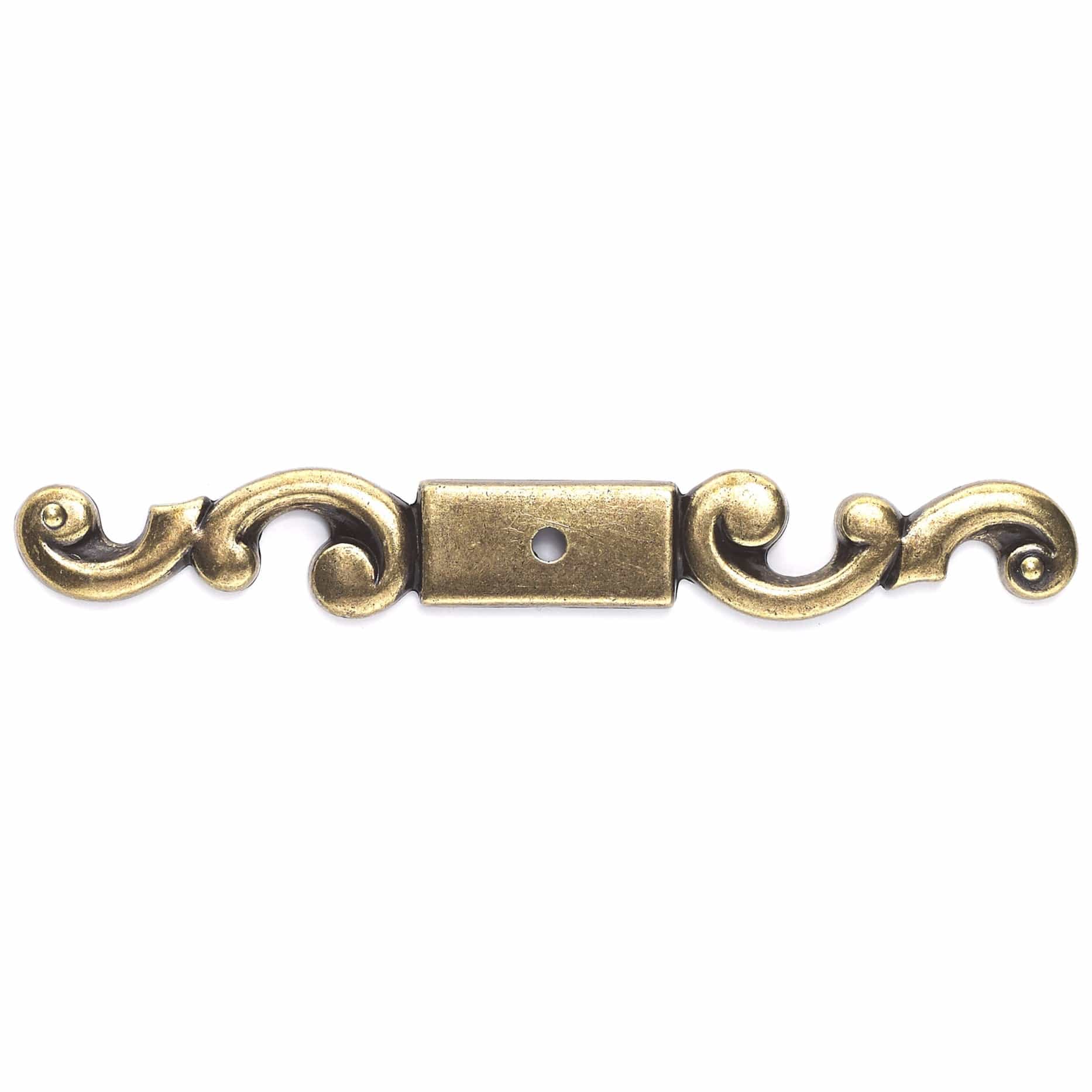 Traditional Backplate for Knob, 5-1/4" x 5/8", Burnished Brass alt 0