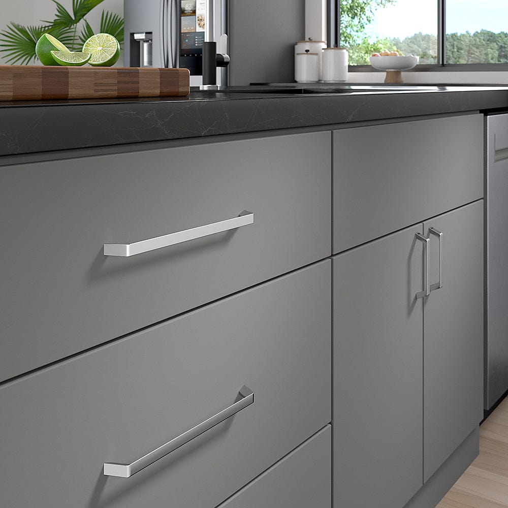 Contemporary Pull, 10-1/8" Center-to-Center, Chrome