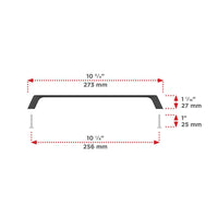 Contemporary Pull, 10-1/8" Center-to-Center, Matte Black