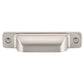 Transitional Cup Pull, 3-3/4" Center-to-Center, Brushed Nickel alt 0