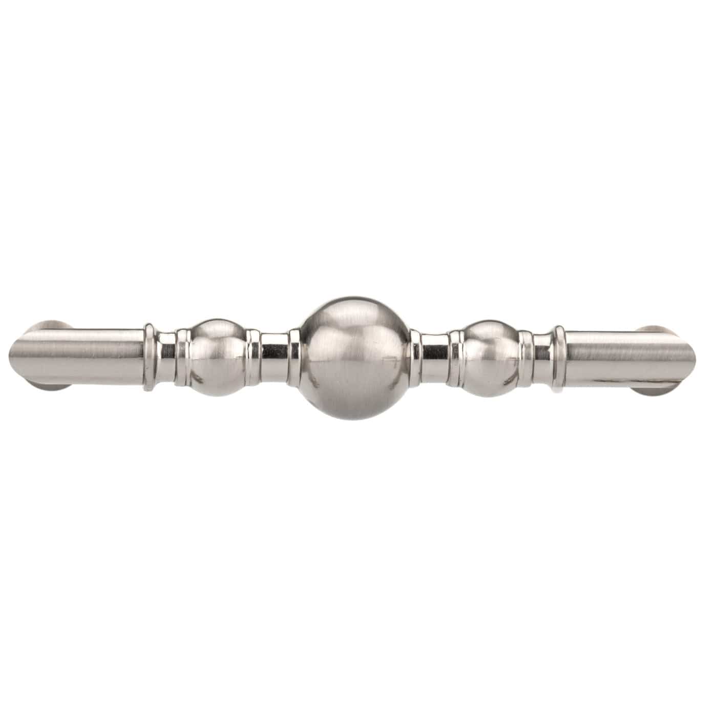 Traditional Pull, 3-3/4" Center-to-Center, Brushed Nickel alt 0