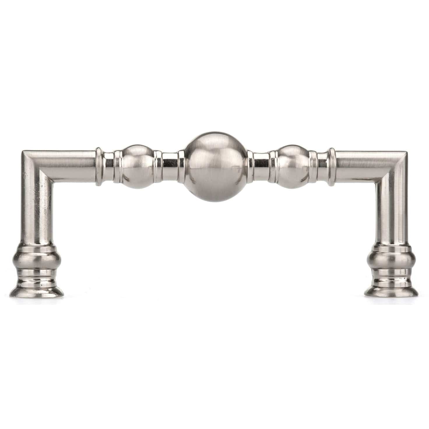 Traditional Pull, 3-3/4" Center-to-Center, Brushed Nickel alt 0