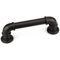 Eclectic Barn Door Pull, 6-5/16" Center-to-Center, Matte Black alt 0