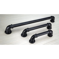 Eclectic Barn Door Pull, 6-5/16" Center-to-Center, Matte Black alt 0