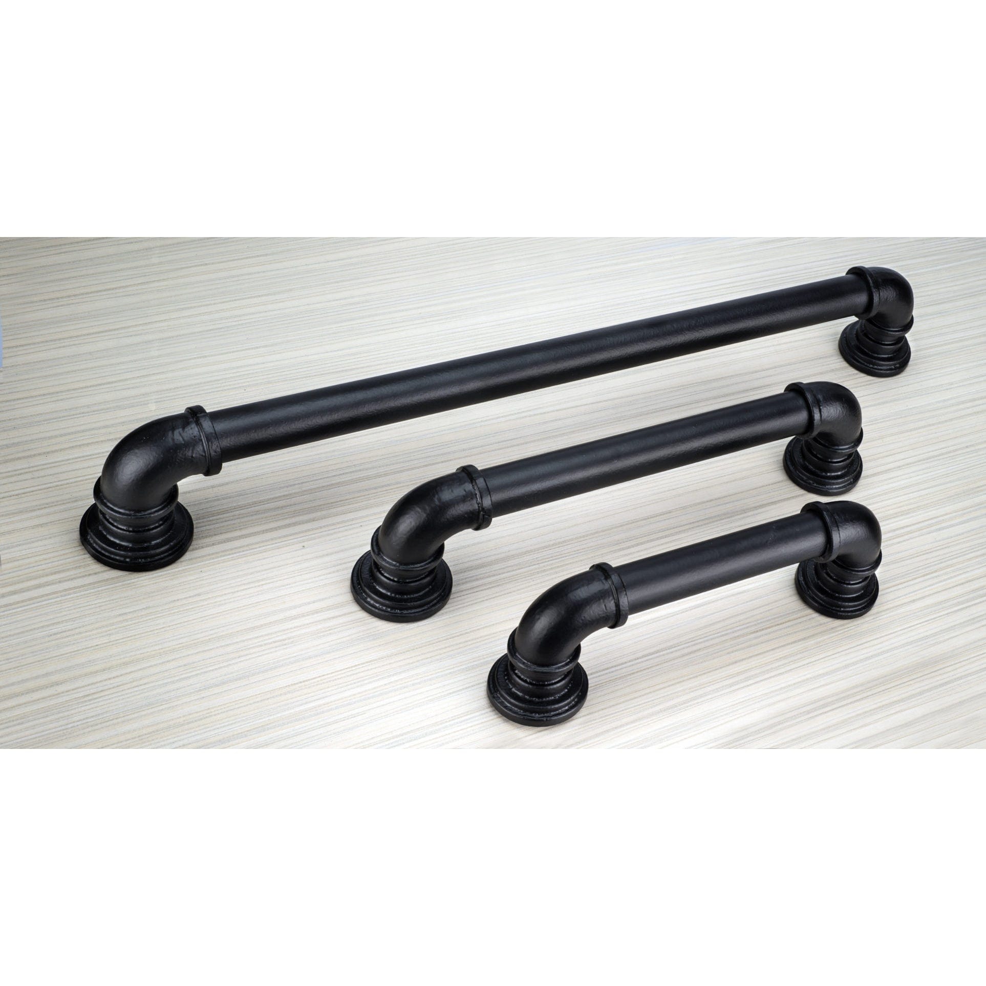 Eclectic Barn Door Pull, 6-5/16" Center-to-Center, Matte Black alt 0