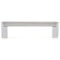 Contemporary Pull, 3-3/4" Center-to-Center, Chrome, Brushed Nickel alt 0
