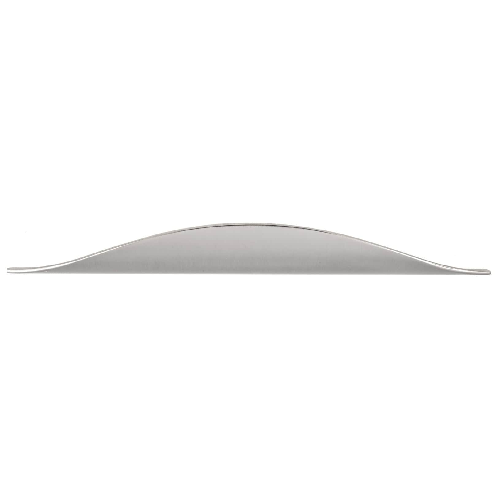 Contemporary Cup Pull, 3-3/4" Center-to-Center, Brushed Nickel alt 0