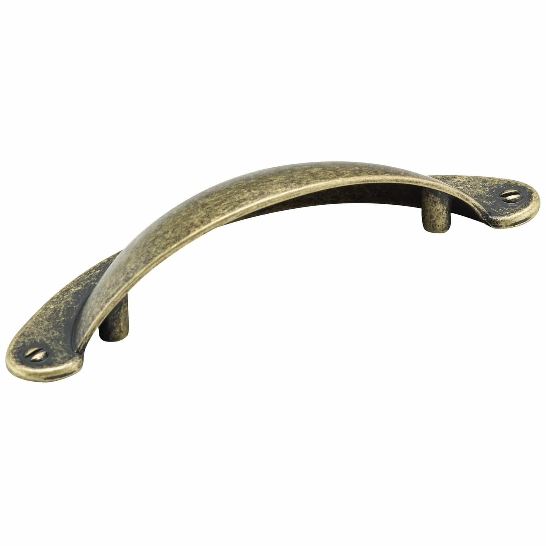 Traditional Cup Pull, 3" Center-to-Center, Burnished Brass alt 0