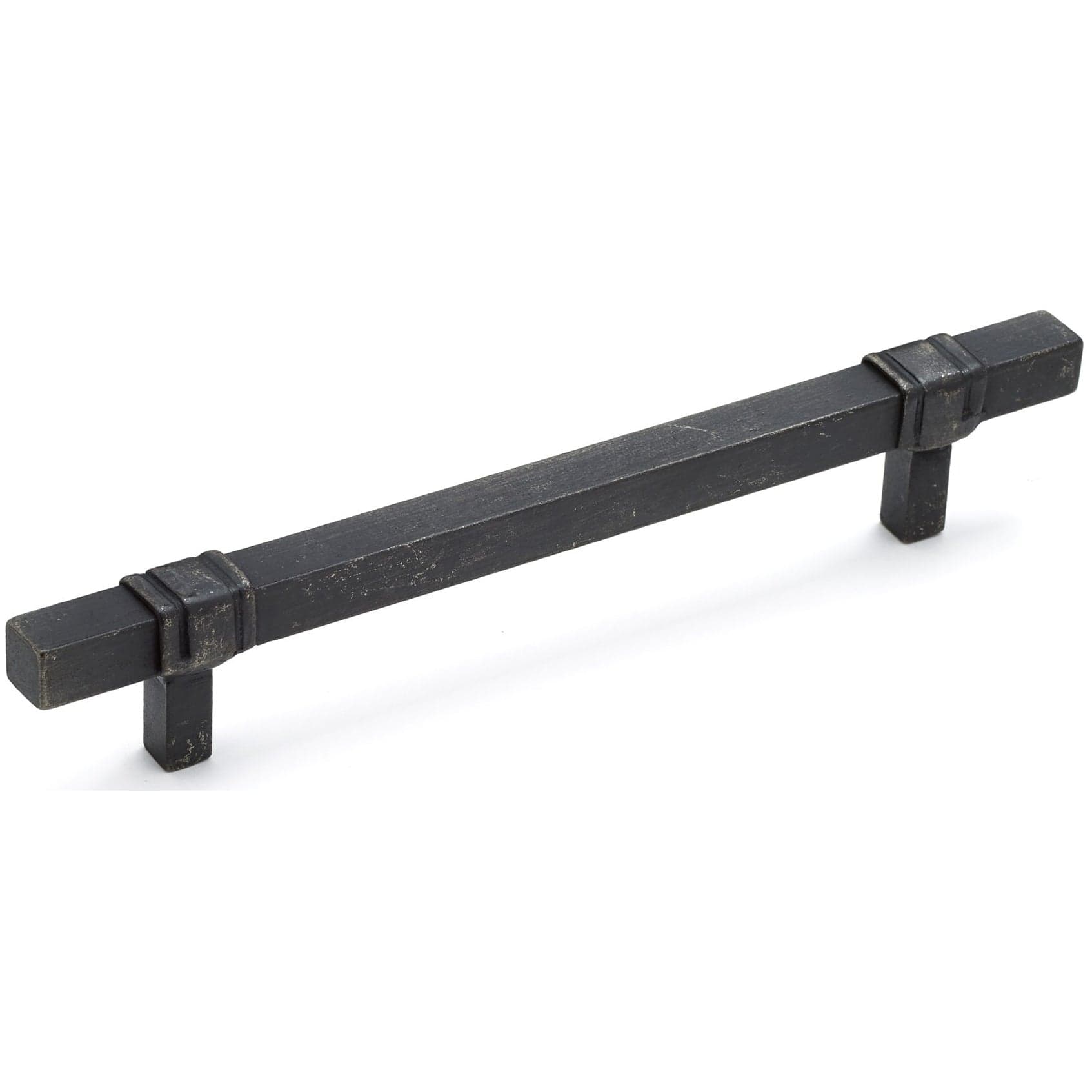 Contemporary Pull, 6-5/16" Center-to-Center, Matte Black Iron alt 0