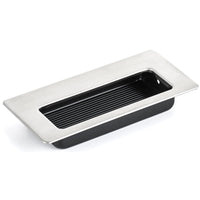 Contemporary Recessed Pull, 3-3/8" x 1-17/32", Brushed Chrome alt 0