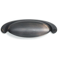 Contemporary Cup Pull, 2-1/2" Center-to-Center, Brushed Oil-Rubbed Bronze alt 0