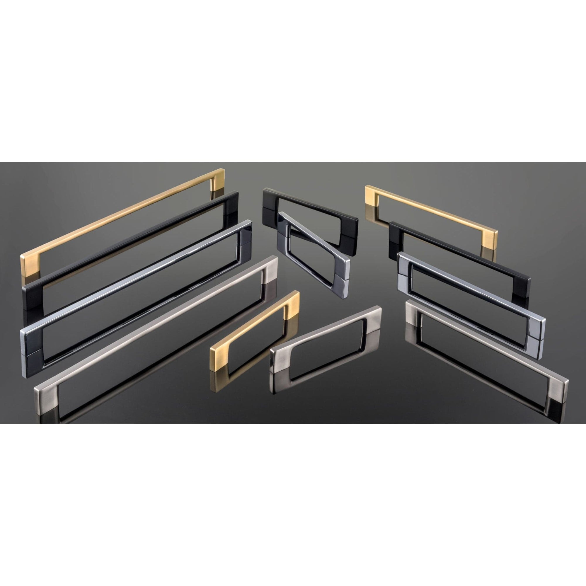 Contemporary Pull, 12-5/8" Center-to-Center, Satin Brass alt 0