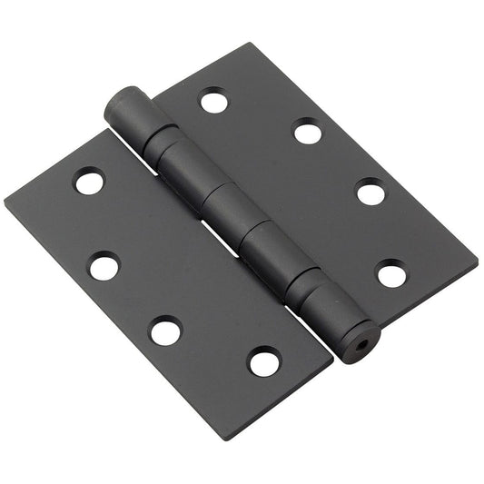 4-1/2" (114 mm) Full Mortise Ball Bearing Butt Hinge Black, 3 Pack alt 0