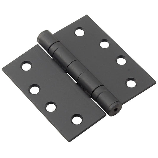 4" (102 mm) Full Mortise Ball Bearing Butt Hinge Black, 3 Pack alt 0