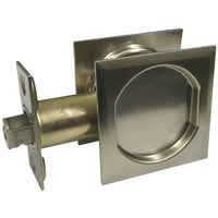 2-7/16" (62 mm) Pocket Door Pull Square Brushed Nickel Passage alt 0