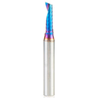 51417-K Spiral O Single Flute Plastic Cutting Up-Cut Mirror Finish CNC Router Bit 3/16"D 5/8"CH 1/4"SH 2"OL alt 0