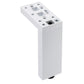 4-23/32" (120 mm) Adjustable Contemporary Versatile T or L Shaped Furniture Leg Glossy White alt 0