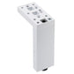 13-3/4" (350 mm) Adjustable Contemporary Versatile T or L Shaped Furniture Leg Glossy White alt 0
