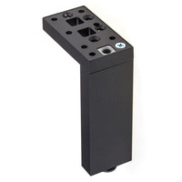 5-29/32" (150 mm) Adjustable Contemporary Versatile T or L Shaped Furniture Leg Dark Brown alt 0