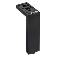 5-29/32" (150 mm) Adjustable Contemporary Versatile T or L Shaped Furniture Leg Matte Black alt 0