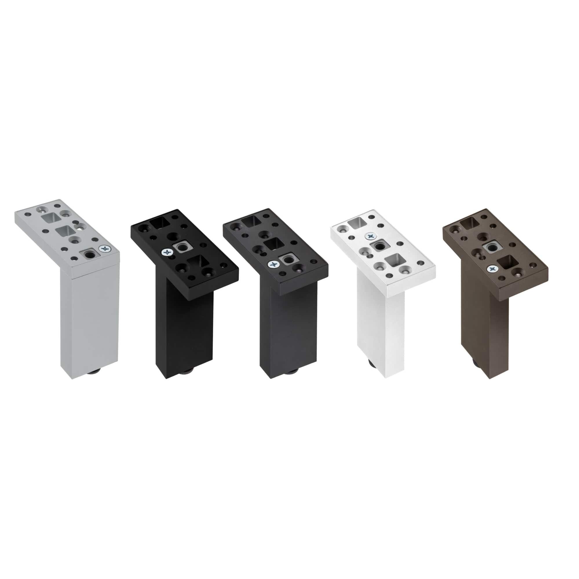 9-27/32" (250 mm) Adjustable Contemporary Versatile T or L Shaped Furniture Leg Aluminum alt 0