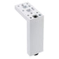 13-3/4" (350 mm) Adjustable Contemporary Versatile T or L Shaped Furniture Leg Glossy White alt 0