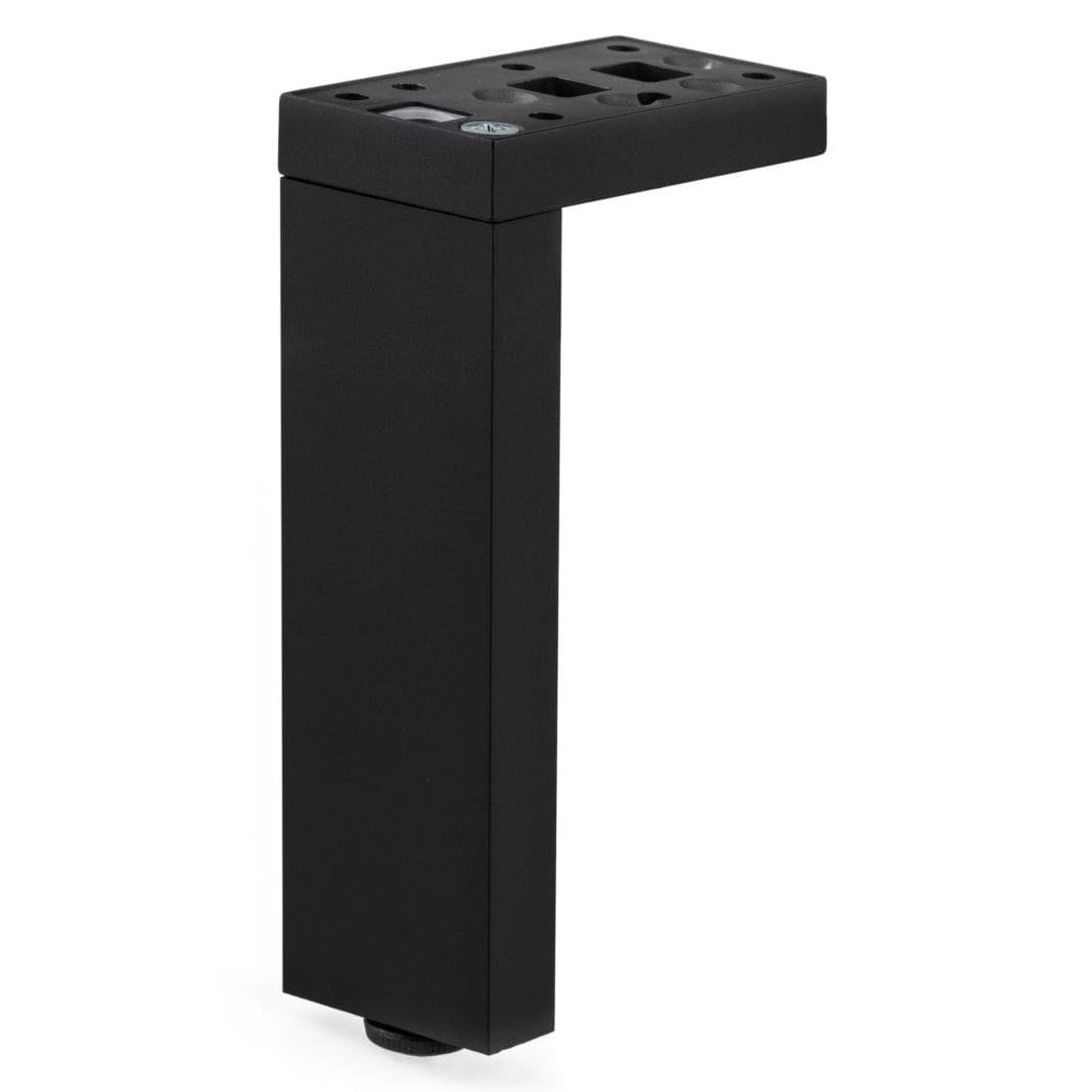 13-3/4" (350 mm) Adjustable Contemporary Versatile T or L Shaped Furniture Leg Matte Black alt 0
