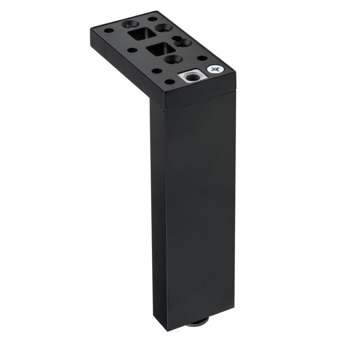 13-3/4" (350 mm) Adjustable Contemporary Versatile T or L Shaped Furniture Leg Matte Black alt 0