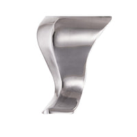 4" (102 mm)  Curved Furniture Leg Polished Aluminum alt 0