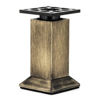 3-15/16" (100 mm) Vintage Adjustable Square Legs Rustic Brass alt 0