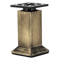 9-27/32" (250 mm) Vintage Adjustable Round Leg Rustic Brass alt 0