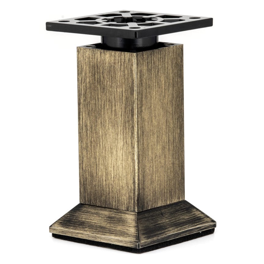 9-27/32" (250 mm) Vintage Adjustable Round Leg Rustic Brass alt 0