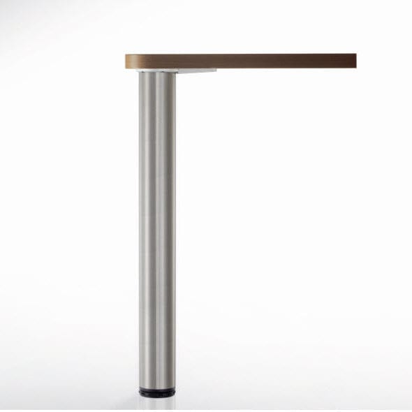 28" (710 mm) Adjustable Table Leg Brushed Nickel alt 0