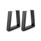 16-1/8" (410 mm) Adjustable Tapered Bench Legs Matte Black P, 1 Pair alt 0