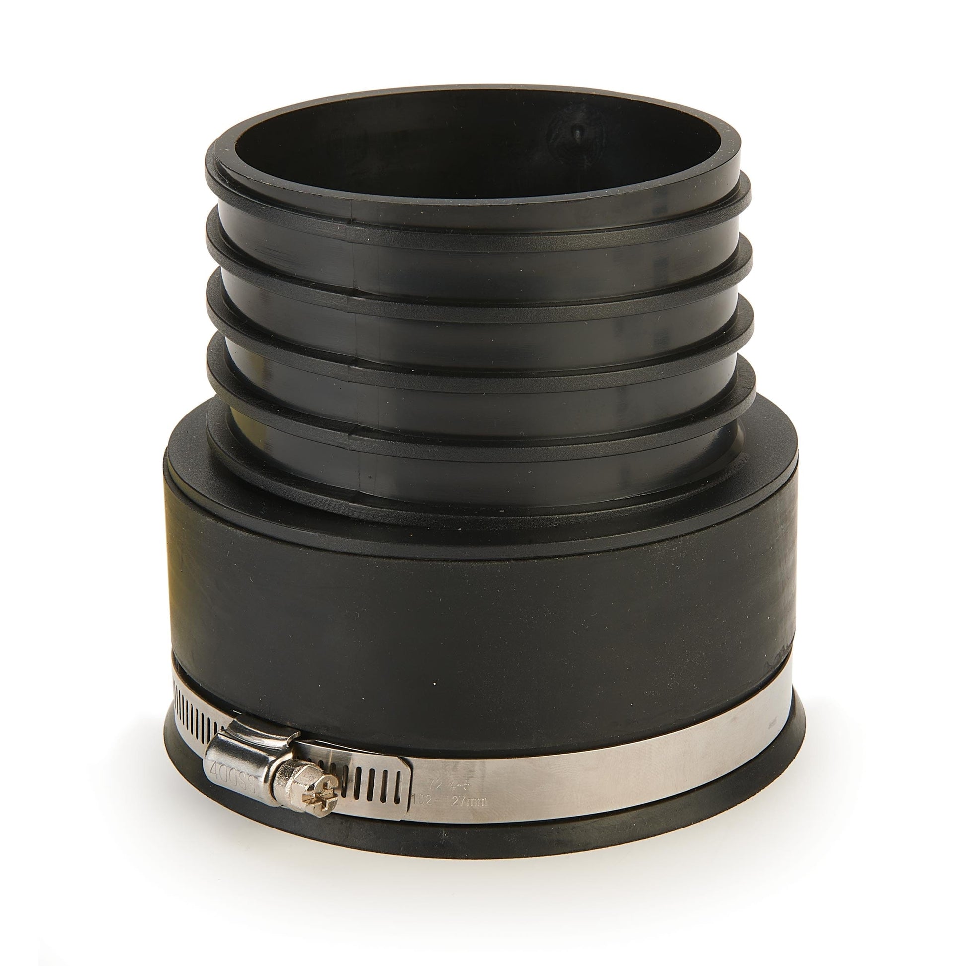 DustConnection - Adapts 4" SCH 40 PVC Pipe to 4" Dust Collection Hose alt 0