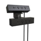 120V Dual Clamp-On Power Bar and USB Power Station Black alt 0