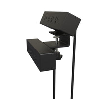 120V Dual Clamp-On Power Bar and USB Power Station Black alt 0