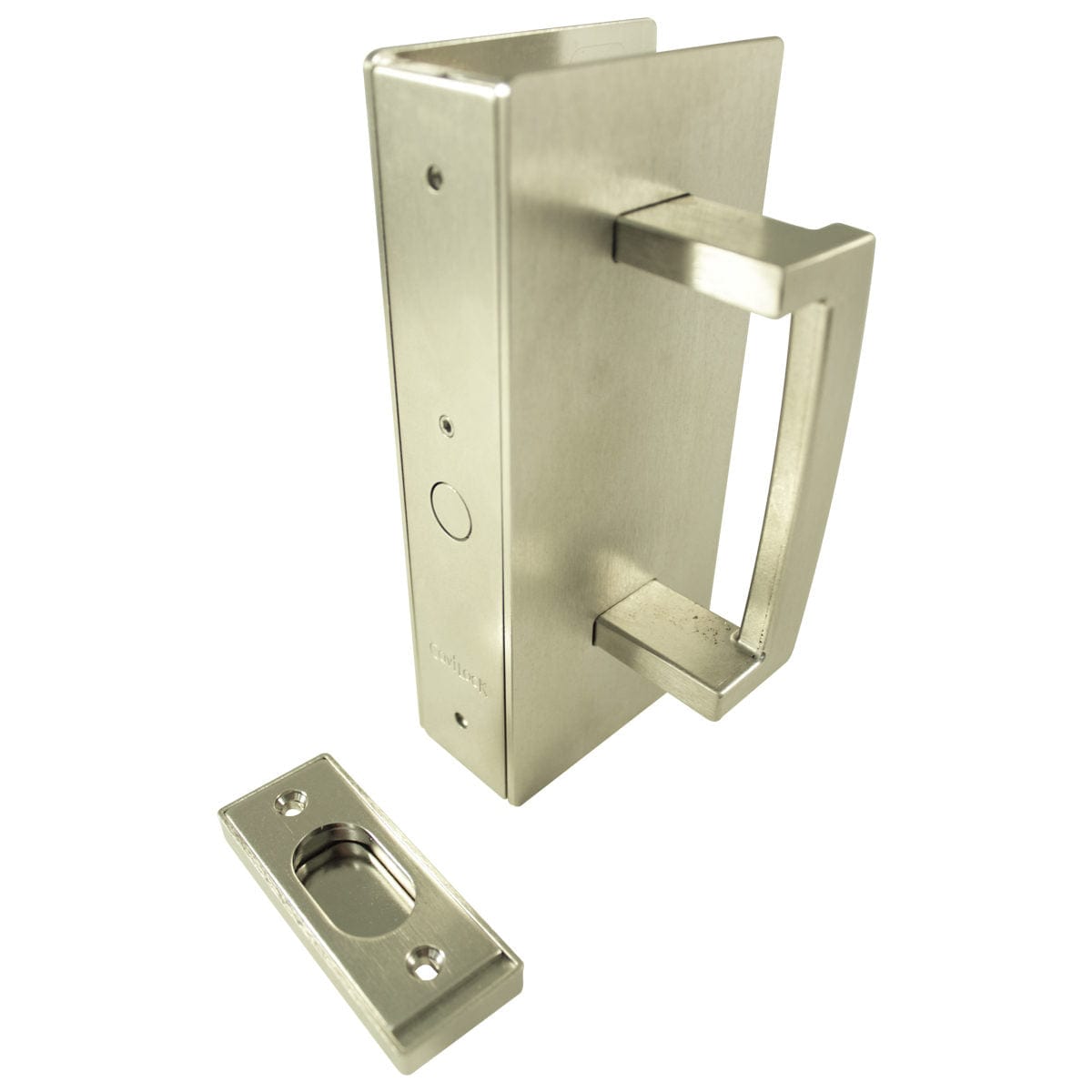 Cavity Sliders CL400 ADA Magnetic Latch Pocket Door Handle for 1-3/8" Door Satin Nickel alt 0