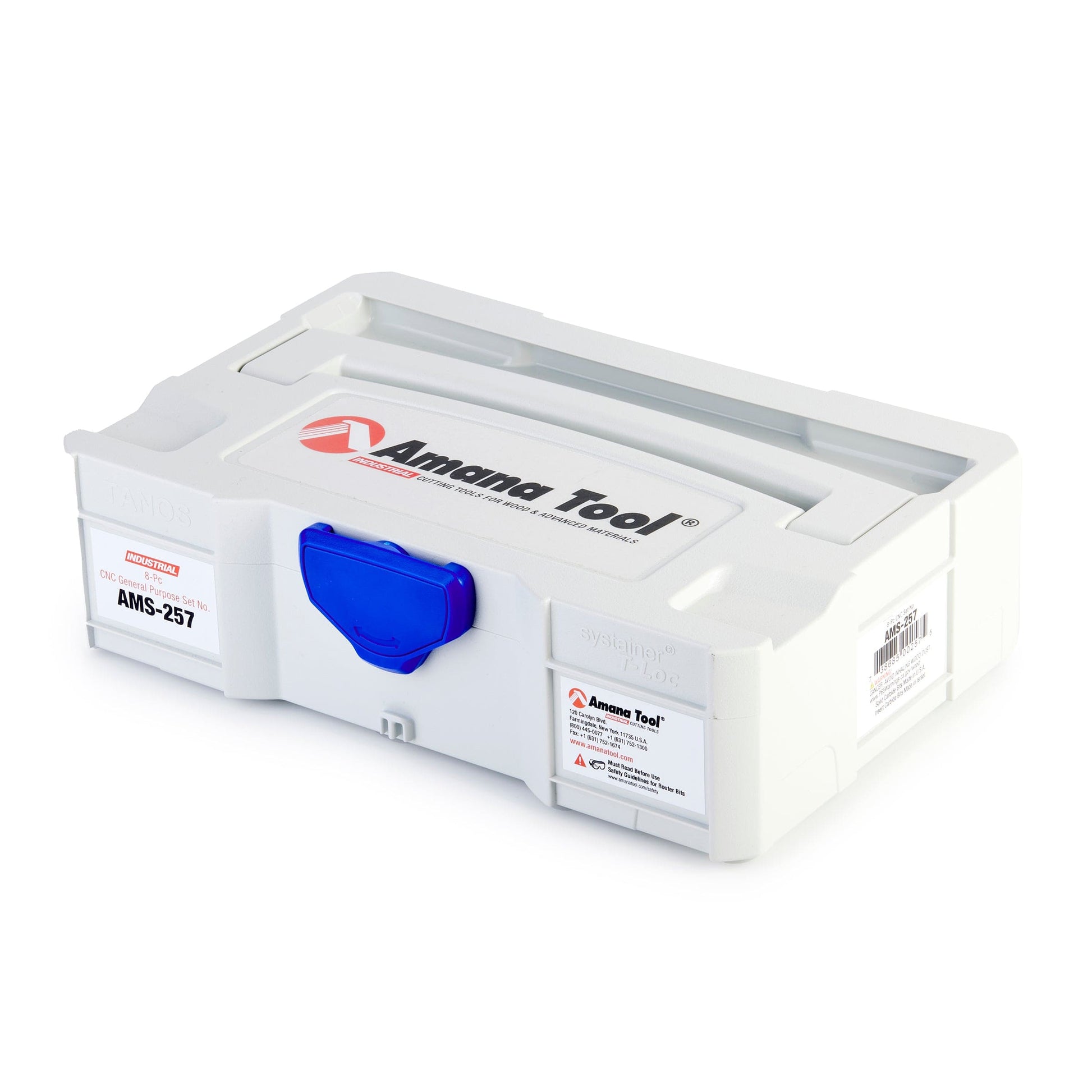 AMS-257 8-piece Spektra Industrial CNC General Purpose Router Bit Set 1/4" SH with Case alt 0