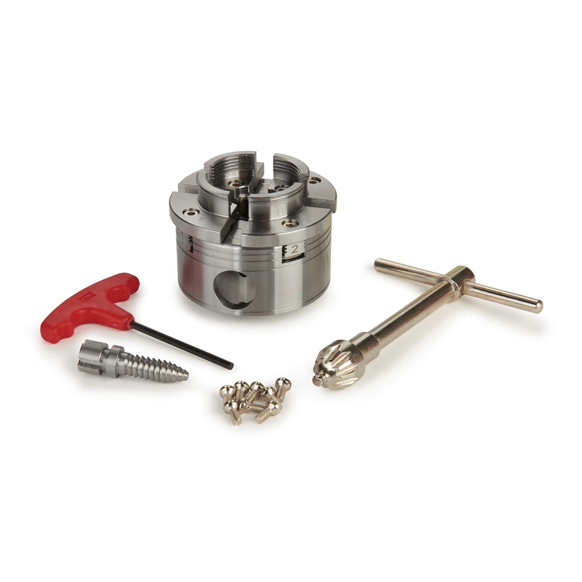 4-Jaw Lathe Chuck - Direct Thread - 1" x 8 TPI alt 0