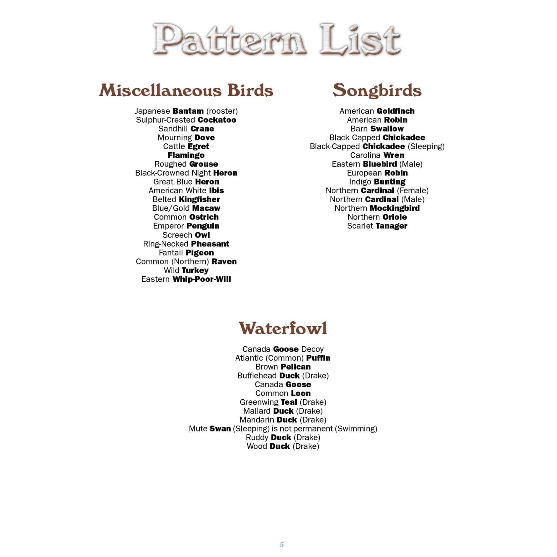 50 Bird Carving Patterns alt 0