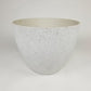 Round Spackled Planter Large White alt 0